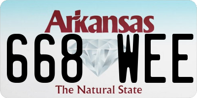 AR license plate 668WEE