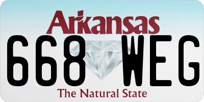 AR license plate 668WEG