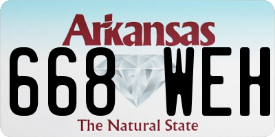 AR license plate 668WEH