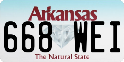 AR license plate 668WEI