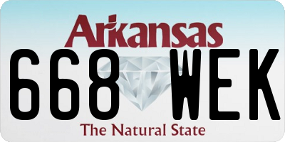 AR license plate 668WEK