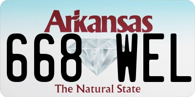 AR license plate 668WEL