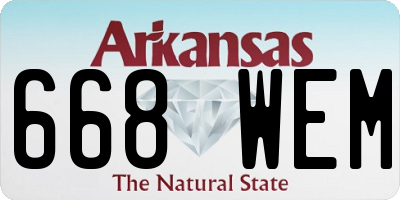 AR license plate 668WEM