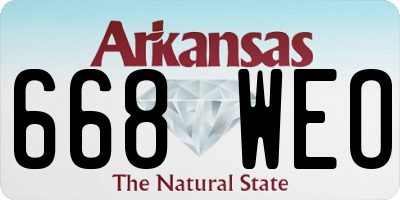AR license plate 668WEO