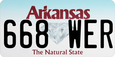 AR license plate 668WER