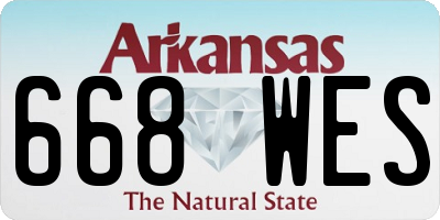 AR license plate 668WES