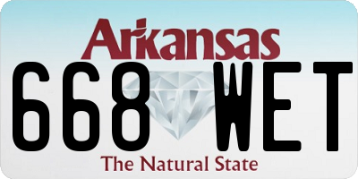 AR license plate 668WET