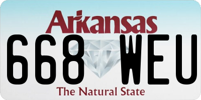 AR license plate 668WEU