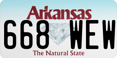 AR license plate 668WEW