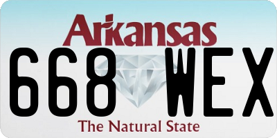 AR license plate 668WEX