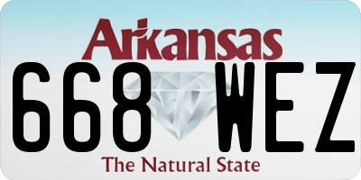 AR license plate 668WEZ