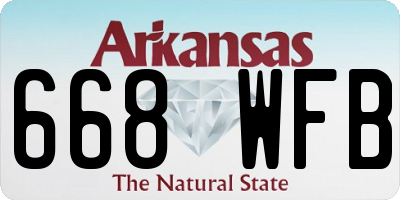 AR license plate 668WFB