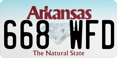 AR license plate 668WFD