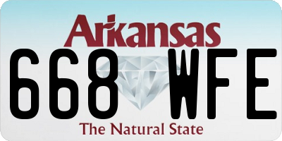 AR license plate 668WFE