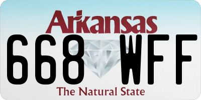 AR license plate 668WFF