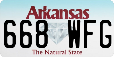 AR license plate 668WFG