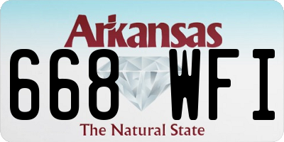 AR license plate 668WFI
