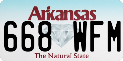 AR license plate 668WFM