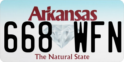 AR license plate 668WFN