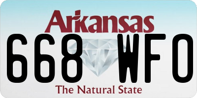 AR license plate 668WFO