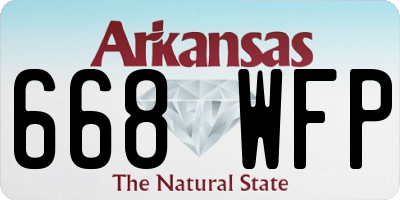 AR license plate 668WFP