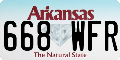 AR license plate 668WFR