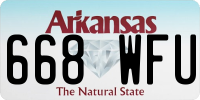 AR license plate 668WFU