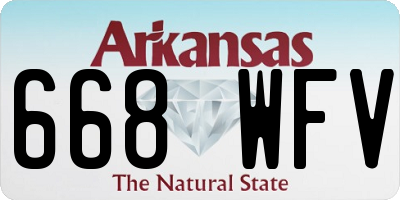 AR license plate 668WFV