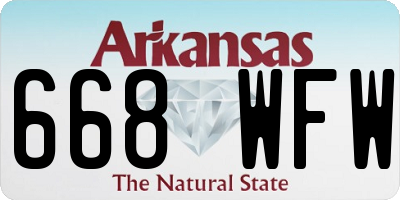 AR license plate 668WFW
