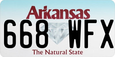 AR license plate 668WFX