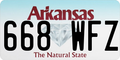 AR license plate 668WFZ