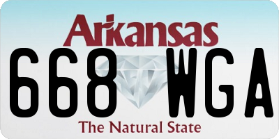 AR license plate 668WGA