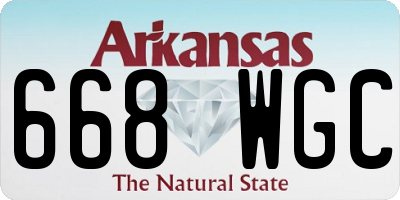 AR license plate 668WGC
