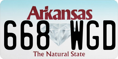 AR license plate 668WGD