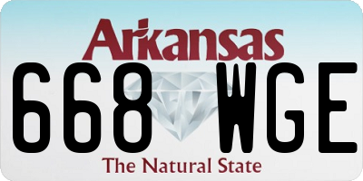 AR license plate 668WGE