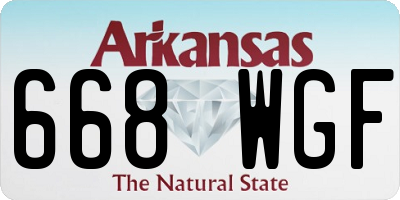 AR license plate 668WGF