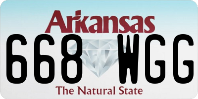 AR license plate 668WGG