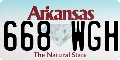 AR license plate 668WGH