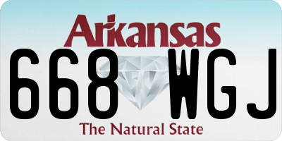 AR license plate 668WGJ