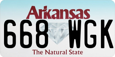 AR license plate 668WGK