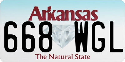 AR license plate 668WGL