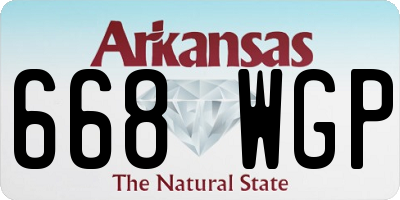 AR license plate 668WGP
