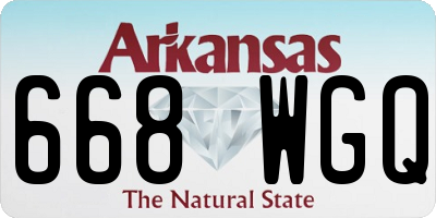 AR license plate 668WGQ