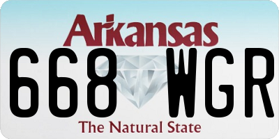 AR license plate 668WGR