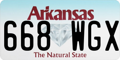 AR license plate 668WGX
