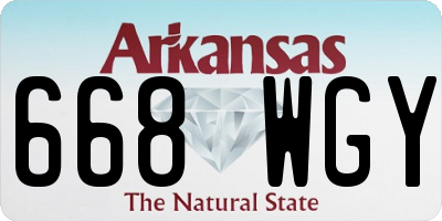 AR license plate 668WGY