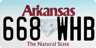 AR license plate 668WHB