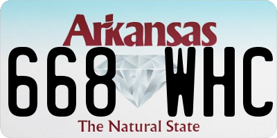 AR license plate 668WHC