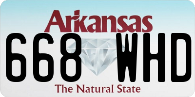 AR license plate 668WHD