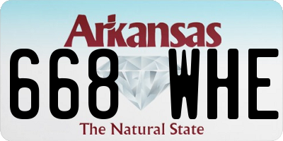 AR license plate 668WHE